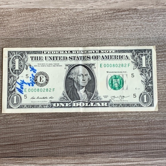 $1 Federal Reserve One Dollar Bill Series 2913 US Money Low Fancy Trinary Note - Picture 1 of 7